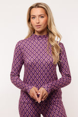 Tyra top | Black/Light Purple