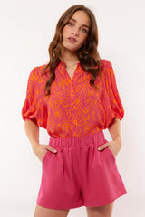 Gale blouse | Beets Purple/Fireworks Orange