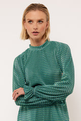 Gisella top | Cactus/Blue