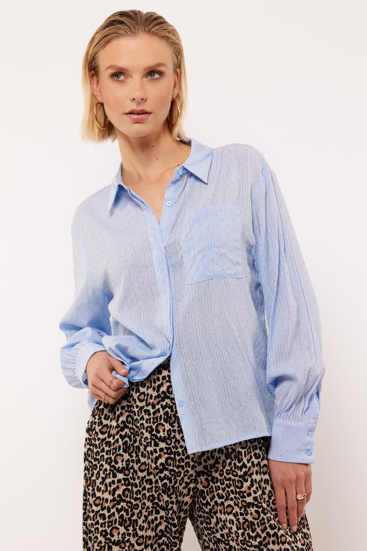 Peony blouse | Ice Blue