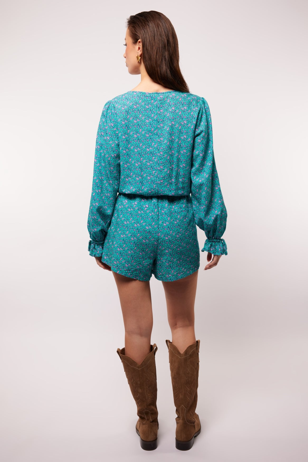 Caden playsuit | Tropical Aqua/Verbena